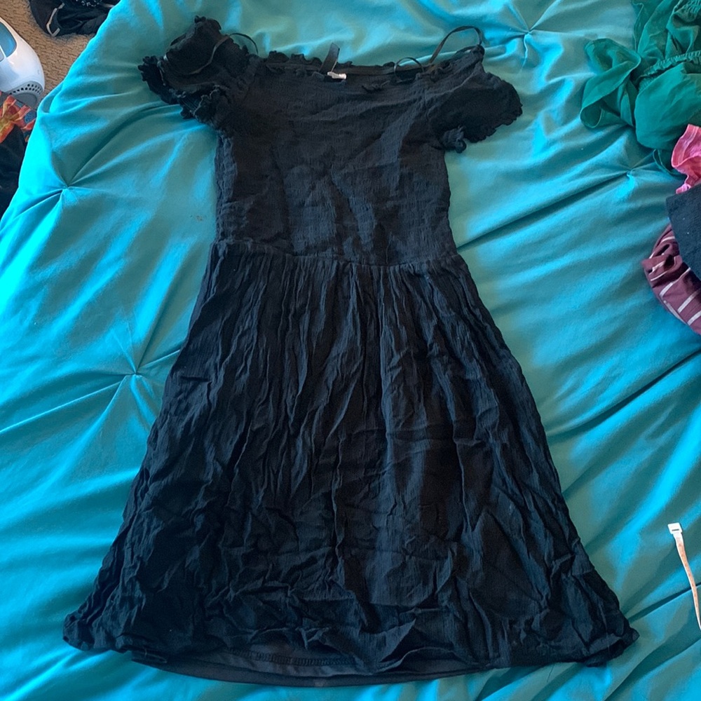 Off-the-shoulder Black Dress